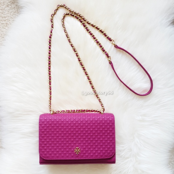 Tory Burch Marion Embossed Shrunken Shoulder Bag - Picture 2 of 8